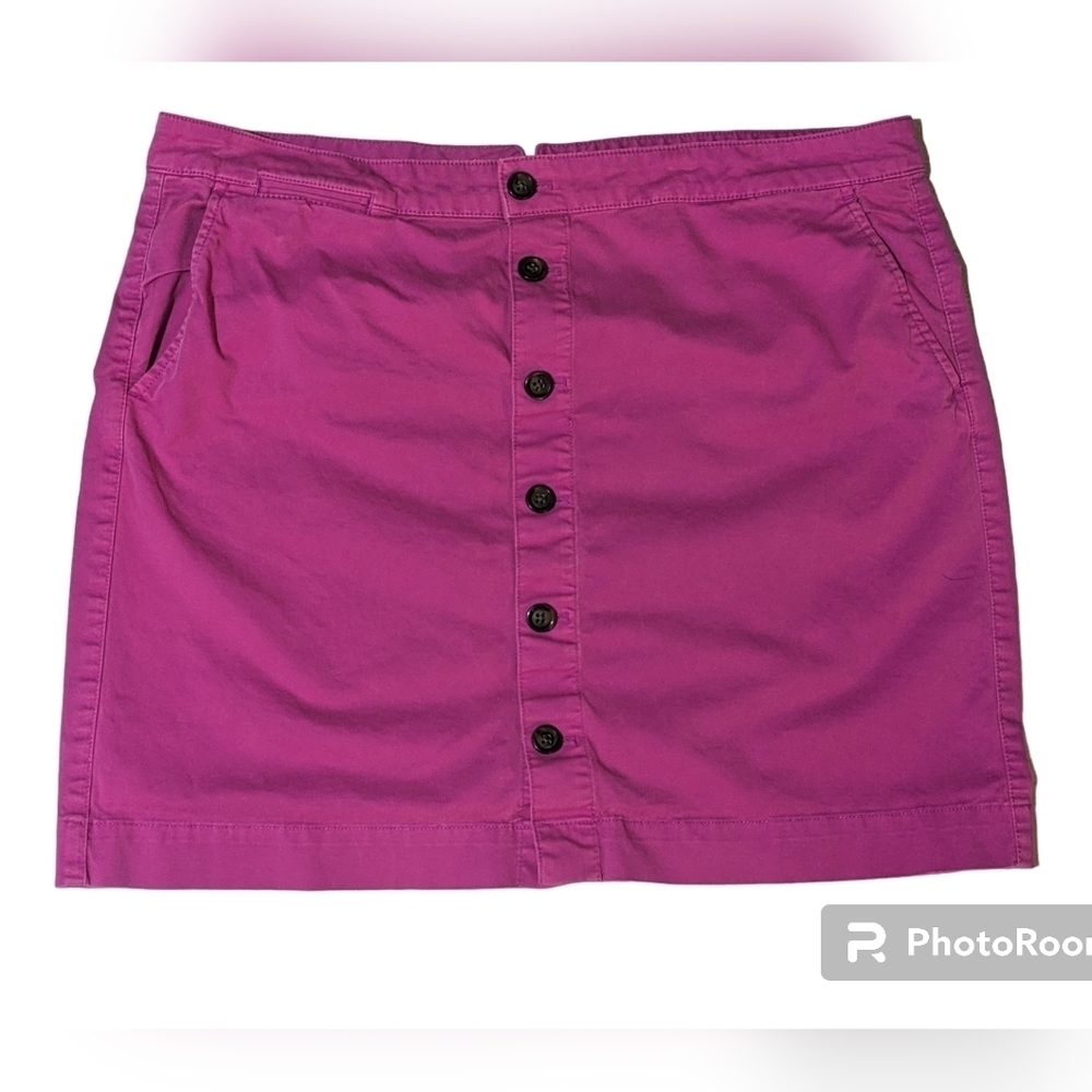 GAP Barbie Pink Button Front Mini Skirt Size 12 Y2K Preppy Cottagecore
